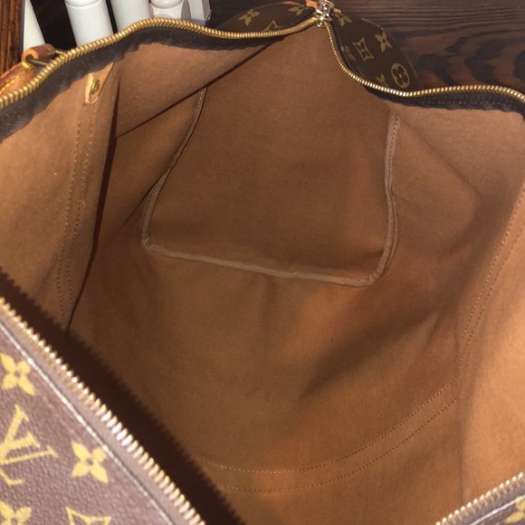 Authentic LOUIS VUITTON KeepAll LV 60 Weekend Shoulder Bag Crossbody Tote Duffle - Picture 14 of 16